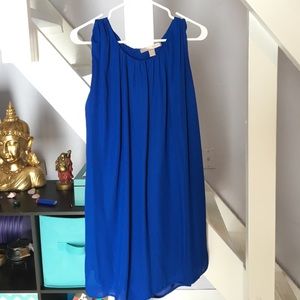 Blue shirt dress